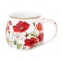 Кружка 400 мл 13*10*8,5 см "Маки" бочонок, NEW BONE CHINA
Состав: Фарфор