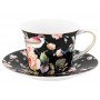 Чайн. пара 2 пр. 270 мл 12,5*9,5*7 см "Певчие птички на черном" NEW BONE CHINA
Состав: Фарфор