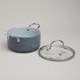 КАСТРЮЛЯ AGNESS С АНТИП. ПОКР.  И СТЕКЛ. КРЫШКОЙ 1350 МЛ, 16*8 СМ
